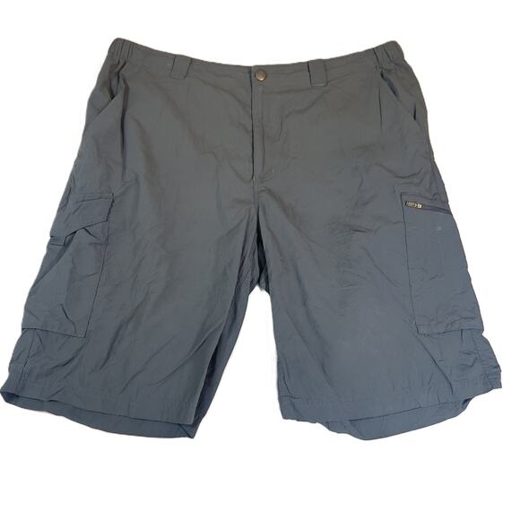 Columbia Omni Shade Cargo Shorts Men 40W Grey Pockets Quick Dry Swim to Golf - Picture 1 of 16